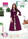 Purple Embroidery Work Fashion Angel Designer and Party Wear Kurtis with Palazzo Collections 2002
